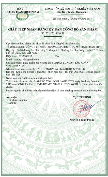 Cong bo SP Tao Xoan Collagen